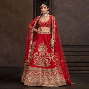 [PRE-ORDER] Semistitched Malay Satin Silk Lengha ( Delivery 15 Days )