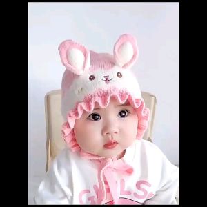 TOPI BAYI KELINCI RAJUT LUCU / TOPI ANAK RAJUT RENDA IMUT TOPI BAYI ANAK LAKI PEREMPUAN CUTE BUNNY TOPI RAJUT ANAK KARAKTER