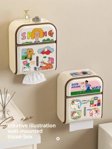 RUIDEDAN | Waterproof Drill-Free Bathroom Paper Roll Holder