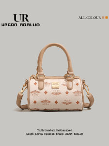 UR Luxury Boston Bag Womens Fashionable Shoulder Crossbody Pillow Handbag Casual PU Leather Small Size Geometric Pattern