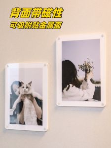 Acrylic Transparent Polaroid Photo Magnetic Photo Frame Small Card Display Frame Magnetic Photo Refridgerator Magnets Card Brick