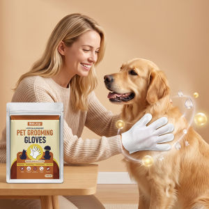 Hypoallergenics Pet Grooming Gloves Non-Rinse Quick Everyday Cleanups Soft Easy To Use To Removal Odors For Daily Cleaning