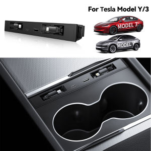 YZ For Tesla Model 3 Y Juniper Highland 2025 45W Central Control Fast Charging Expansion Dock Car Intelligent Adapter Splitter