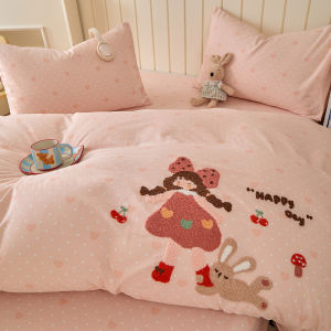 Suxuan | Cute Penguin Towel Embroidery Childrens Bedding Set 3 Pieces Cotton