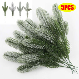 5Pcs Giáng Sinh Màu Xanh Lá Cây lá thông hoa giả Chi Nhánh cây giả Cho Cây Giáng Sinh Trang Trí Nhà Tự Làm Vòng Hoa Quà Tặng Trang Trí Nội Thất
