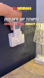 Stand Holder Charging HP Remote TV AC Rak Gantung Tempel Dinding Minimalis Anti Selip
