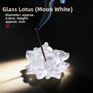 FUSHENGTANG | Glass Lotus Incense Burner Handmade Incense Holder
