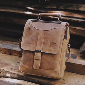 Tas Kulit Selempang Pria Waistbag Branded Kulit Premium REVEN STAINER SLINGBAG - RL