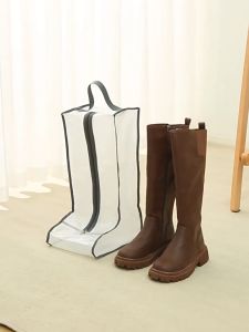 Reusable Tas Penyimpanan Sepatu Boots Storage Shoes Bag Transparan Travel Zip Bag Sepatu Jaring Tas Sepatu Anti Debu Sendal Sepatu Shoes Bag Pouch Organizer Travel Sepatu Bot Reusable Anti Air Tempat Penyimpanan Heels