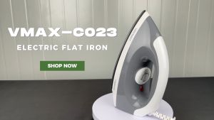 Vermax 1200W Portable Steam Iron Grey 10S fast heat Flat Iron Teflon Soleplate Electric Iron