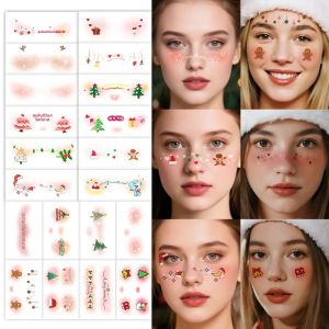 สติกเกอร์รอยสักชั่วคราวลายตาคริสต์มาส 20 ชิ้น ติดทนนาน กันน้ำ แต่งหน้าสำหรับงานปาร์ตี้ ลุคบนเวที ความงามสำหรับเดท