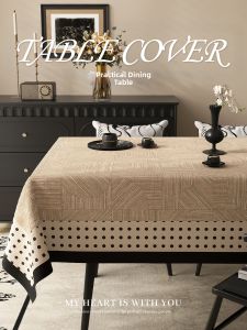 HOUGOUXIANG | Waterproof Oil-Resistant Simple Luxury Tablecloth