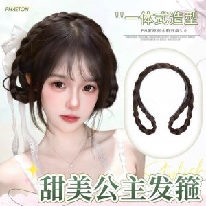 Sweet Princess Hairband Womens Hairstyles Highs Forehead Bun Braids Counterfeit Hairbands Fashion Hair Accessories