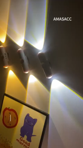 Rechargeable Motion Sensor Light LED 3 Color Magnetic Wall Lamp Dim Automotic Night Lights for Room