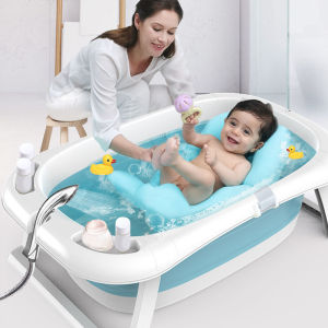 SG EmmAmy® High Quality 3-in-1 Foldable New Born Baby Bath Tub with Led Thermo Display Sensor/Support Bed/Children Shower Bath Tub