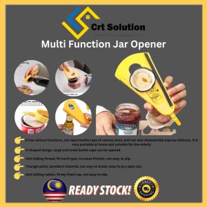 Multifunction Bottle Opener Jar Opener Can Lid Opener Twist Grip Opener Anti Slip Pembuka Penutup