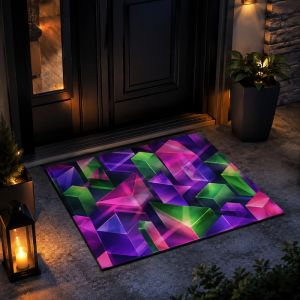 VIKAMA Geometric Line Carpet Esports Room Entrance Anti slip Floor Mat Bedroom Bedside Carpet Home Decoration