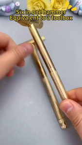 Búa mini đa năng búa cầm tay mini bằng đồng Búa có tua vít đa năng 6 trong 1