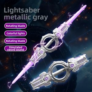 JIFANPAUL | Dual-Blade Extendable Rotating Light Saber with Sound Effects Toy