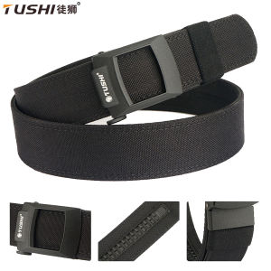 TUSHI New Hard Tactical Belt Metal Buckle Adjustable Military Belt Rigid Heavy Duty Sturdy Ratchet Nylon Belt IPSC Accessories