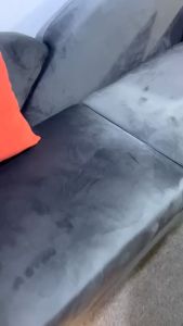 Combo sofa lưng xéo - sofa 1m70 xám nhung lông chuột sang trọng - bảo hành 12 tháng