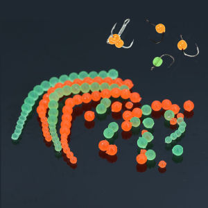 Realistic Salmon Egg Roe Fly Tying Material Elastic Eggs in Orange & Green - 3.5/5.5mm Soft Roe Bait for Steelhead Trout Fishing