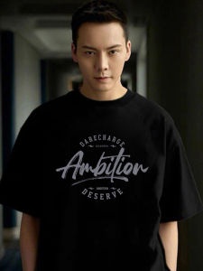 Áo Thun Nam Tay Ngắn Dáng Rộng Cotton Phong Cách Mỹ Mùa Hè Thường Ngày Cổ Tròn in Họa Tiết Thoáng Khí Thoải Mái