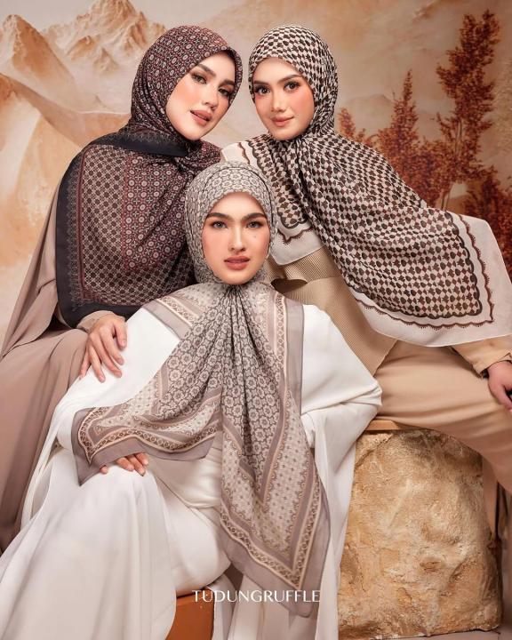 TUDUNG RUFFLE AKASIA / MERAKI / MALIKA - Tudung Bawal Cotton Voile Premium