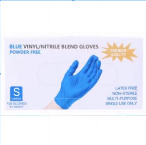 100Pcs Disposable Gloves Vinyl/Nitrile Blend Food Grade Gloves Healthcare Food Handling Use Personal Protective Equipment Gloves Multi-Purpose