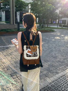 Cute Girls Backpack Versatile Stylish Autumn New Arrival Soft Material Daily Use Vertical Square Shape Zinc Alloy Hardware