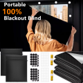 Blackout Curtain Removable Portable Travel Blocking Darkest Window Film Cloth Temporary DIY No Drill Blackout Curtains. 