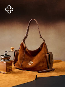Velvet Leather Hobo Bag Large Capacity