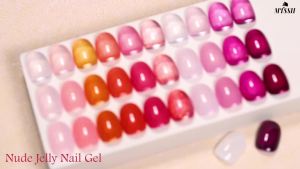 8pcs Nude Jelly Gel Nail Polish Set With Box Translucent Color Semi Permanent Soak Off UV LED Gel Varnish Nail Supplies Manicure