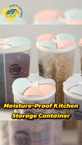 YHF Premium Moisture-Proof Kitchen Storage Container for Rice Grains Pasta & Condiments