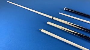 145cm Gaya Amerika Stick Billiard 12mm Stik Billiard Sambung 2 Kayu Putih Ramin / Break Cue Billiard Untuk Sembilan Bola