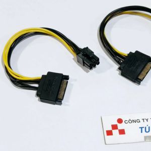 Cáp Sata ra 6 Pin / Cáp Sata ra 8 Pin (2 Pin rời tách 8 Pin thành 6 Pin) - Cáp dài 15Cm