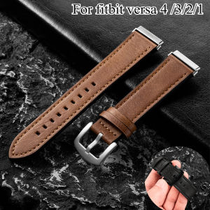 Leather Band For fitbit versa 4 band fitbit versa 3 2 Lite Men Watch Bracelet Strap For Fitbit Sense / Sense 2 Replacement Loop