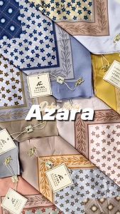 Jilbab Segi Empat AZARA MOTIF Voal Oskara Sayang Dubai Pouch Metal Logo HIJAB KERUDUNG TERBARU
