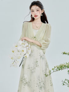 เสื้อคลุมกันแดดผ้าชีฟองแขนยาวทรงสั้นสำหรับผู้หญิงในฤดูร้อน เสื้อคลุมคาร์ดิแกนแบบเปิดหน้าอกบางๆ ที่สวมใส่สบาย ปกติ