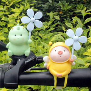 Creative Cute Pig Windmill Bamboo Dragonfly Dinosaur Bee Battery Car Car Electric Motorcycle Decoration Gift