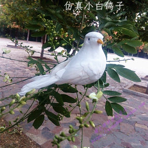 Simulation Pigeon Small White Pigeon Decoration Three-Dimensional Feather Bird Model Binding Clip Bird Good Quality Low Price