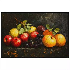 Tranh tĩnh vật hoa quả. Tranh treo tường dán tường sơn dầu tranh trí canvas. CGI-1478