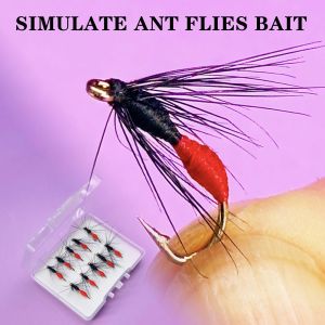 5/10Pcs Artificial Insect Fishing Wet Flies Fly Fishing Lure Simulate Ant Bait Fishing for Salmon Trout Bass Gift for Fisherman