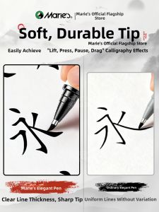 Marie’s | Calligraphy Pen Brush Tip Soft Head Fine Writing Calligraphy Pen Signing Pen Medium and Large Regular