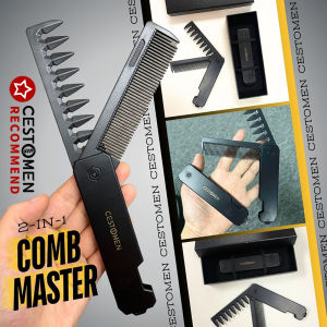CESTOMEN Multifuncional Portable Plastic Folding Pocket Combs Barber Men Oil Head Beard Combs Hair Styling Wide Tooth Combs