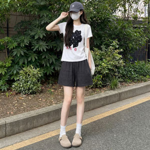 YAYANGREN | High Waisted Slimming Wide Leg Linen Shorts