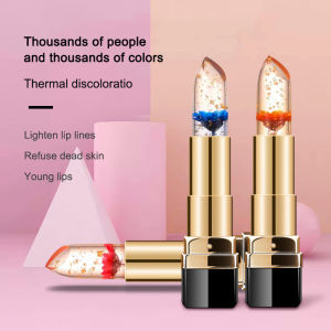Lipstik Bunga Jelly Color Mengubah Emas Foil Hydrating Moisturizing Lip Balm 💖