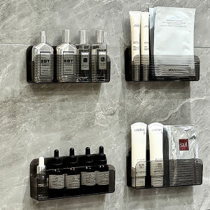 Bathroom Mirror Cabinet Storage Box Wall Mounted Toiletry Shelf Cosmetic Lipstick Organizer Built-In Rack for Washstand