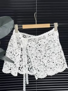 Lace Trim Layered Hem Skirt
