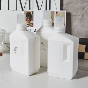 Large Capacity Transparent Laundry Liquid Dispenser Bottle Disinfectant Empty Bottle Storage Container Replacement Jar Press